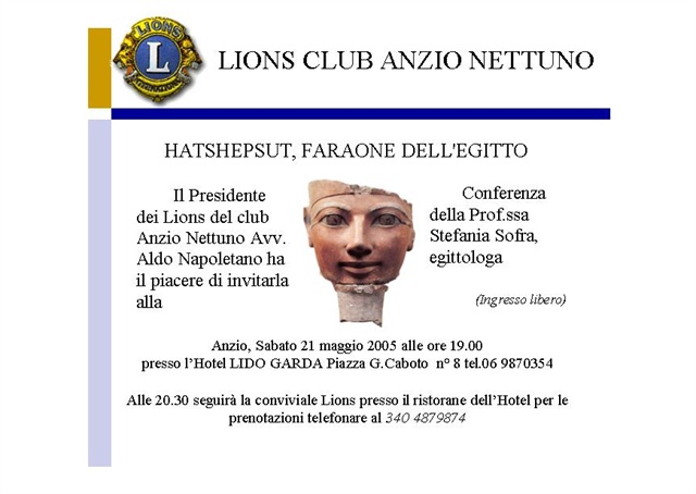 Invito Lions Club Anzio Nettuno